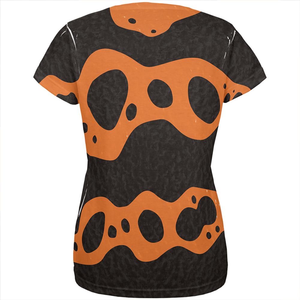 Halloween Costume Orange Banded Poison Dart Frog Costume All Over Womens T Shirt Women's T-Shirts Old Glory   