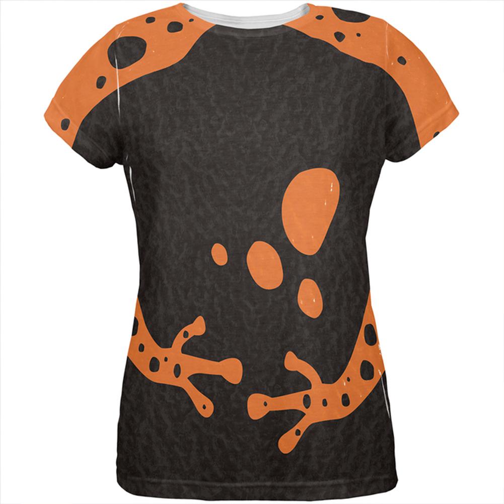 Halloween Costume Orange Banded Poison Dart Frog Costume All Over Womens T Shirt Women's T-Shirts Old Glory LG Multi 