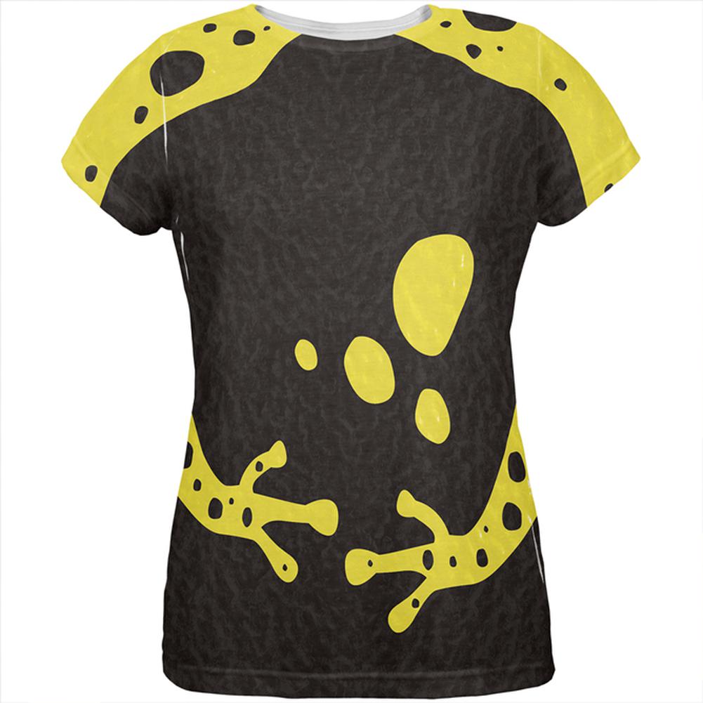 Halloween Costume Yellow Banded Poison Dart Frog Costume All Over Womens T Shirt Women's T-Shirts Old Glory LG Multi 