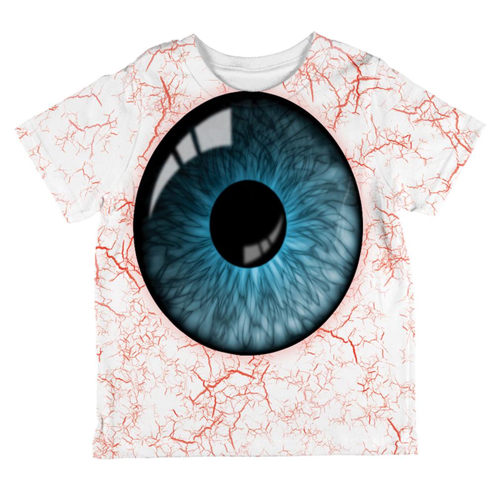 Halloween Blue Creepy Eyeball Costume All Over Toddler T Shirt Toddler T-Shirts Old Glory 2T Multi 