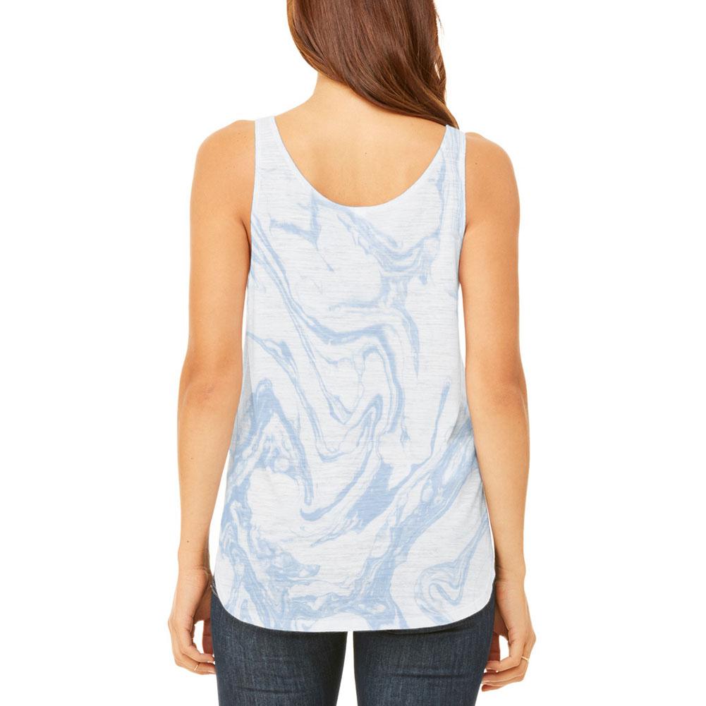 Marble Marbled Paper Juniors Flowy Side Slit Tank Top Juniors Tank Tops Old Glory   