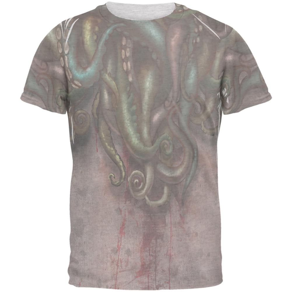 Halloween Costume Cthulhu Greater God Tentacles Costume Mens T Shirt Men's T-Shirts Old Glory 2XL White 