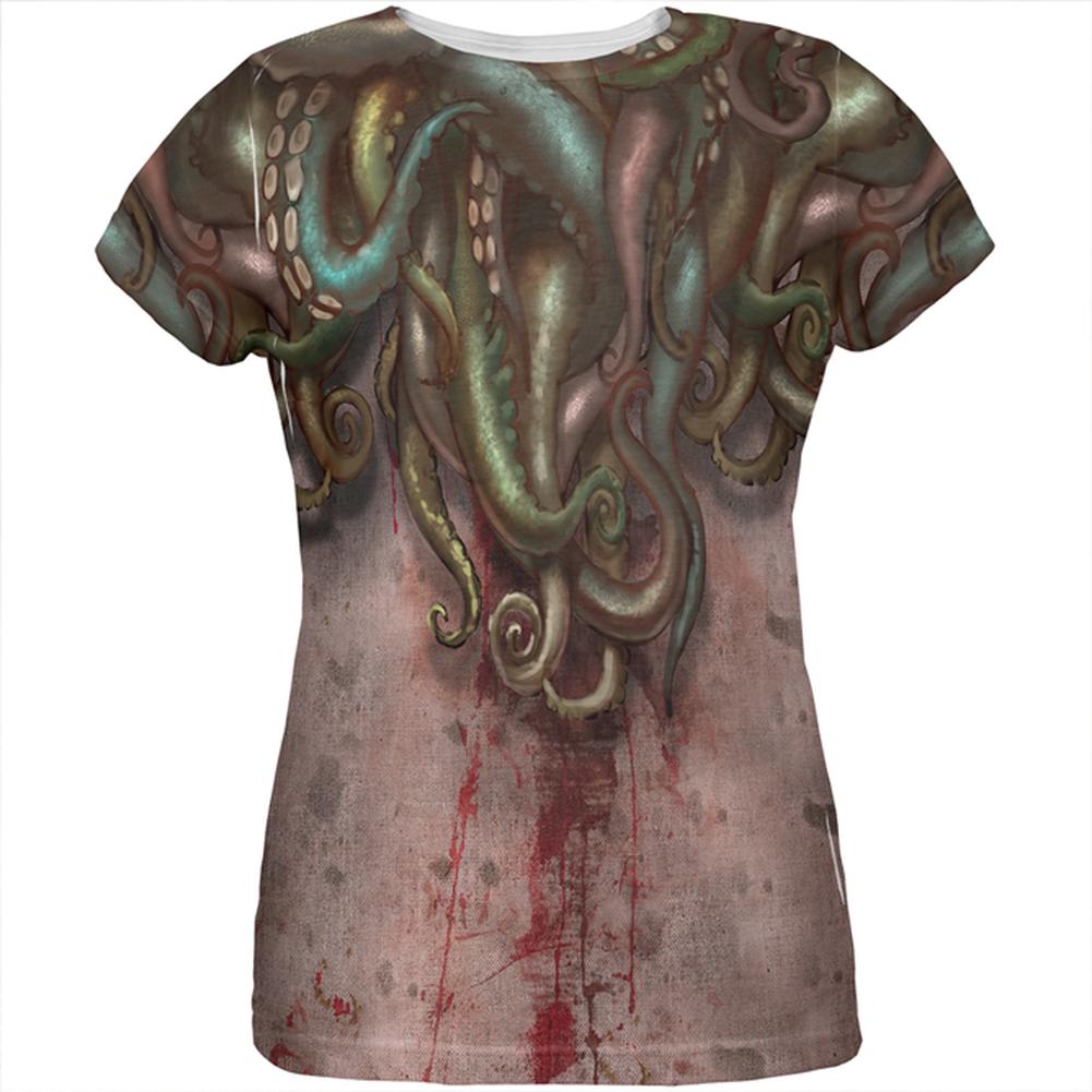 Cthulhu Greater God Tentacles Costume All Over Womens T Shirt Women's T-Shirts Old Glory LG Multi 