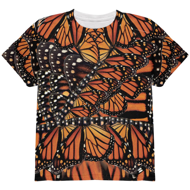 Halloween Costume Monarch Butterfly Costume All Over Youth T Shirt Youth T-Shirts Old Glory YLG Multi 