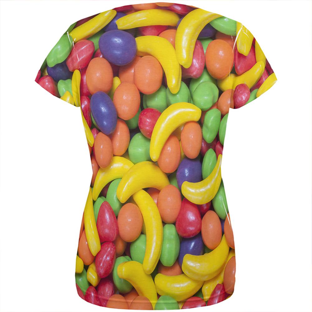 Halloween Fruit Candy All Over Womens T Shirt Women's T-Shirts Old Glory   