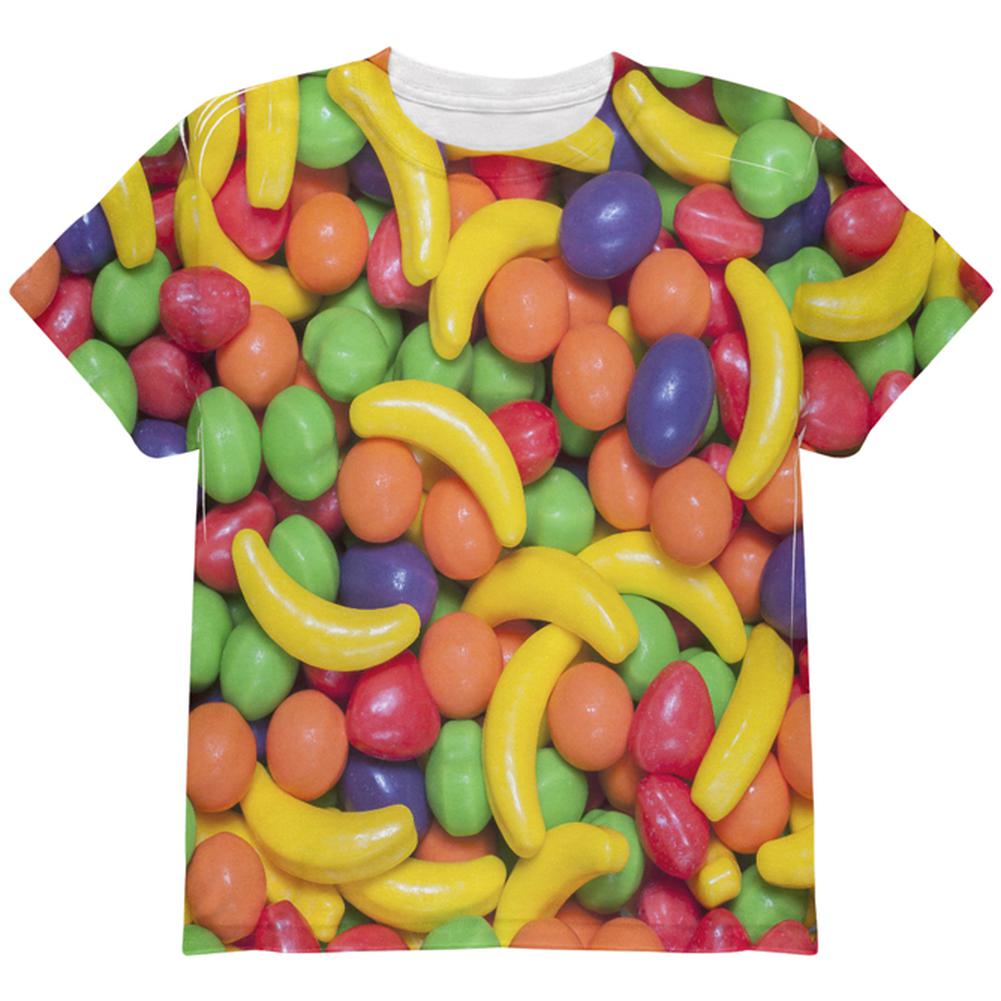 Halloween Fruit Candy All Over Youth T Shirt Youth T-Shirts Old Glory LG Multi 