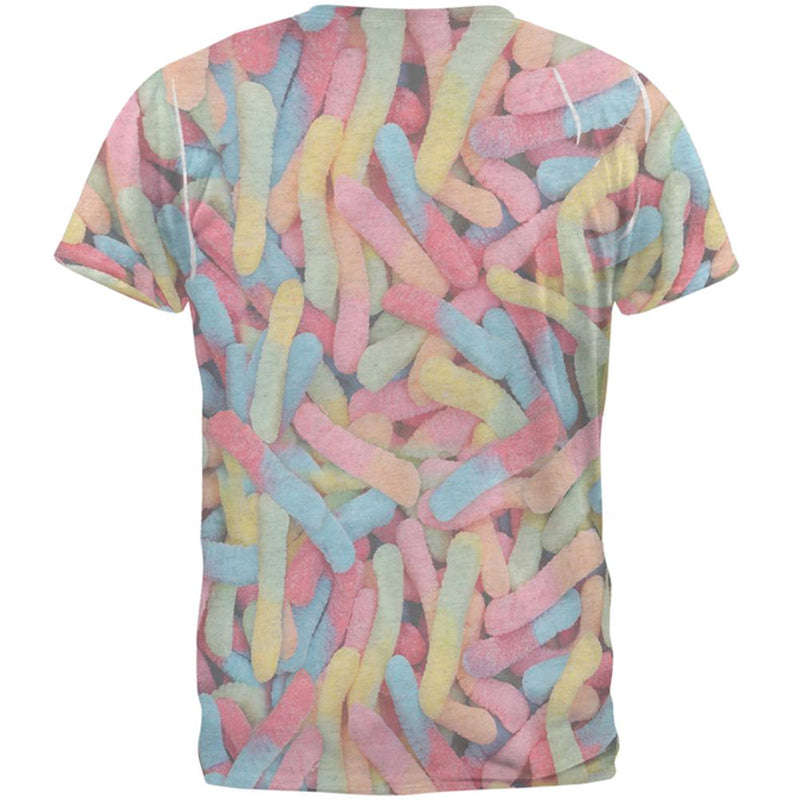 Halloween Sour Gummy Worms Mens T Shirt Men's T-Shirts Old Glory   