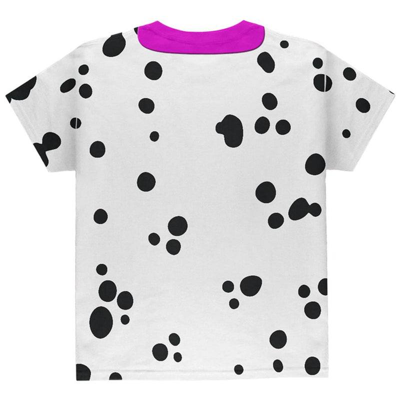 Valentine's Day Dog Dalmatian Costume Pink Collar Be Mine All Over Youth T Shirt Youth T-Shirts Old Glory   