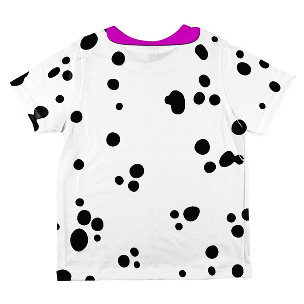 Valentine's Day Dog Dalmatian Costume Pink Collar Be Mine All Over Toddler T Shirt Toddler T-Shirts Old Glory   