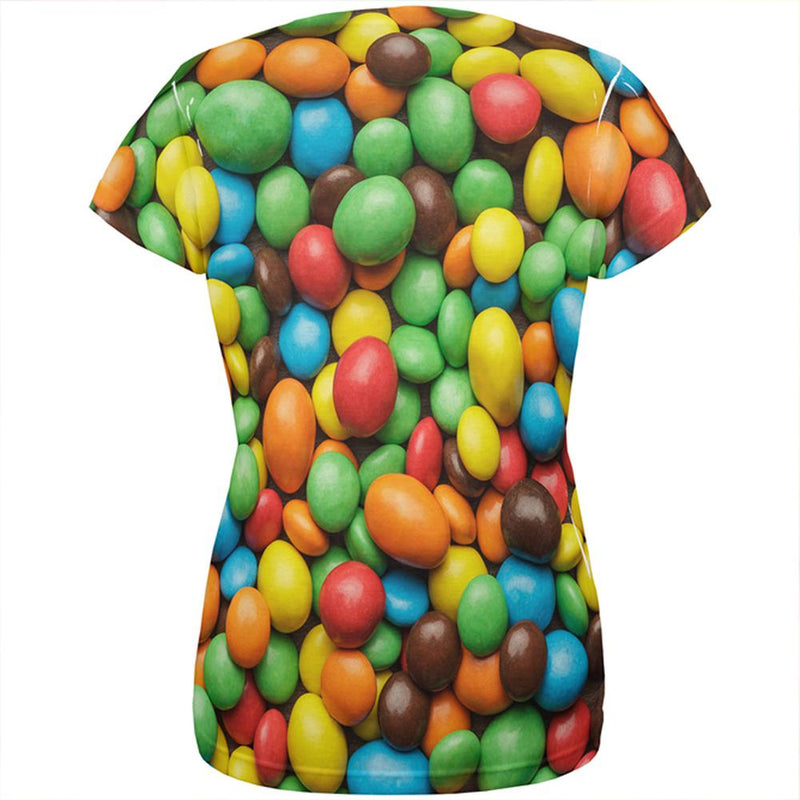 Halloween Candy Coated Chocolate All Over Womens T Shirt Women's T-Shirts Old Glory   