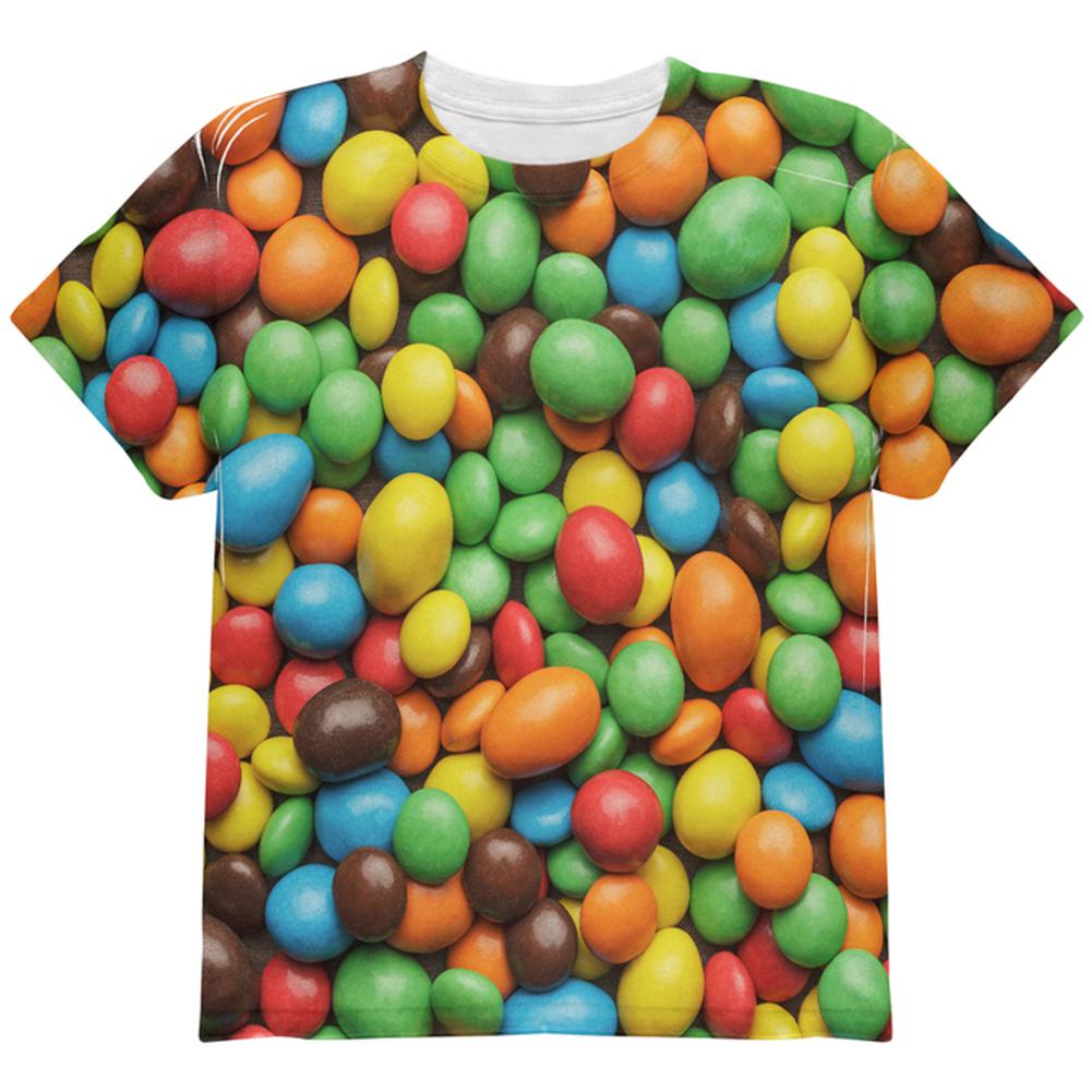 Halloween Candy Coated Chocolate All Over Youth T Shirt Youth T-Shirts Old Glory LG Multi 