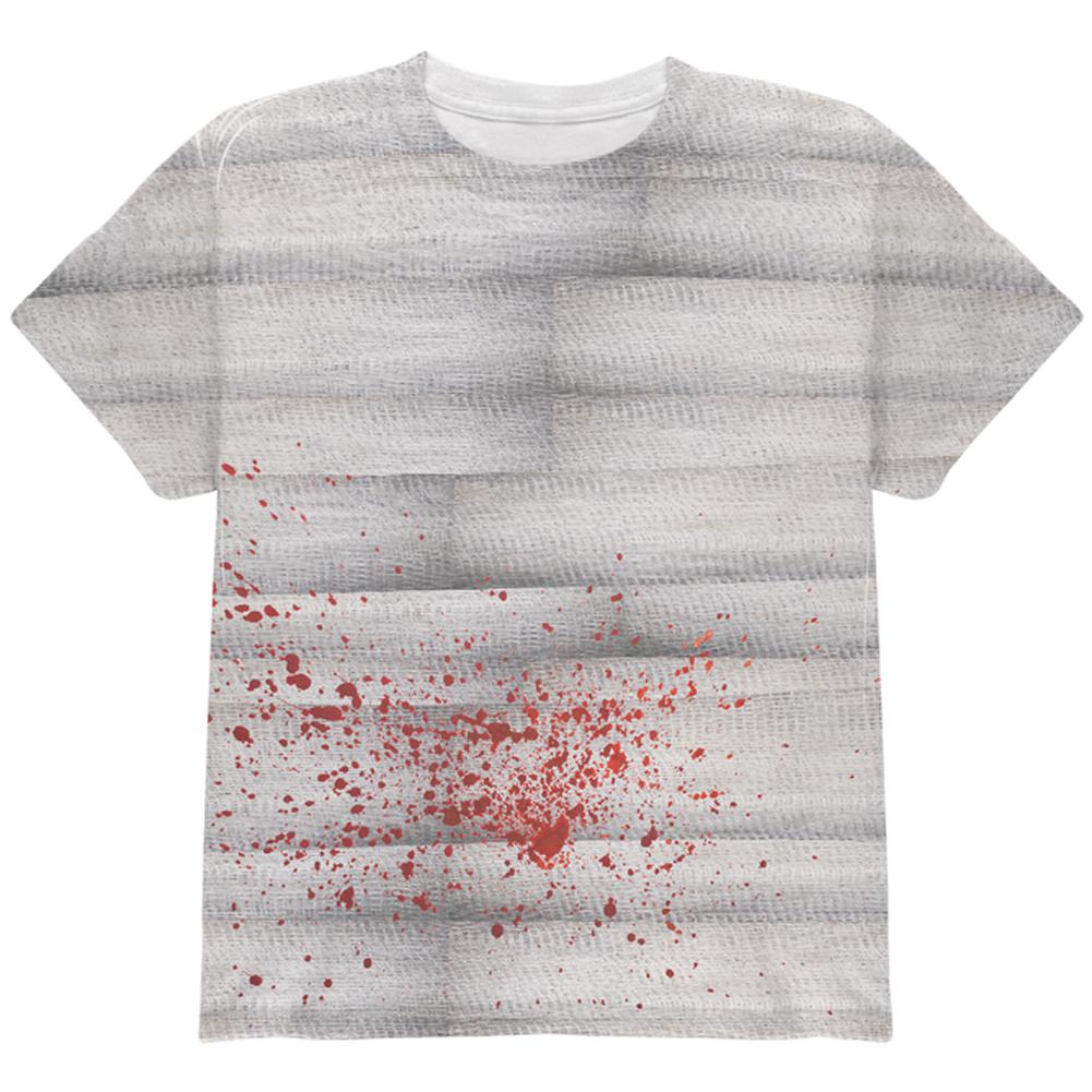 Halloween Bloody Mummy All Over Youth T Shirt Youth T-Shirts Old Glory LG Multi 