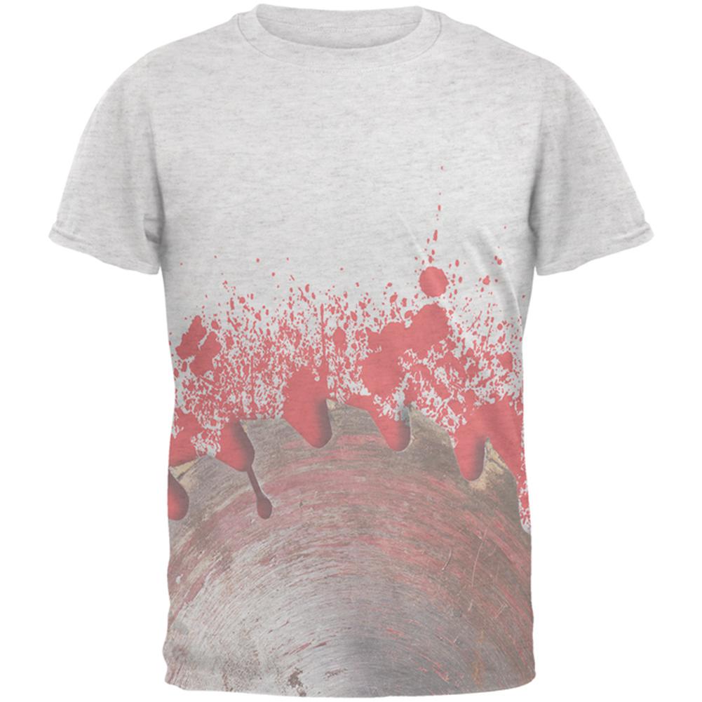 Halloween Bloody Saw Blade Massacre Mens T Shirt Men's T-Shirts Old Glory 2XL White 