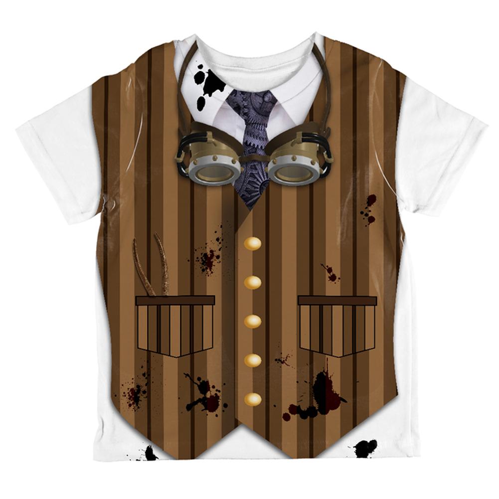 Halloween Costume Steam Punk Engineer Costume All Over Toddler T Shirt Toddler T-Shirts Old Glory 2T Multi 