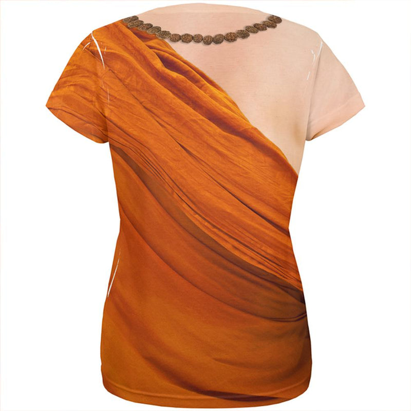 Halloween Buddhist Monk Costume All Over Womens T Shirt Women's T-Shirts Old Glory   