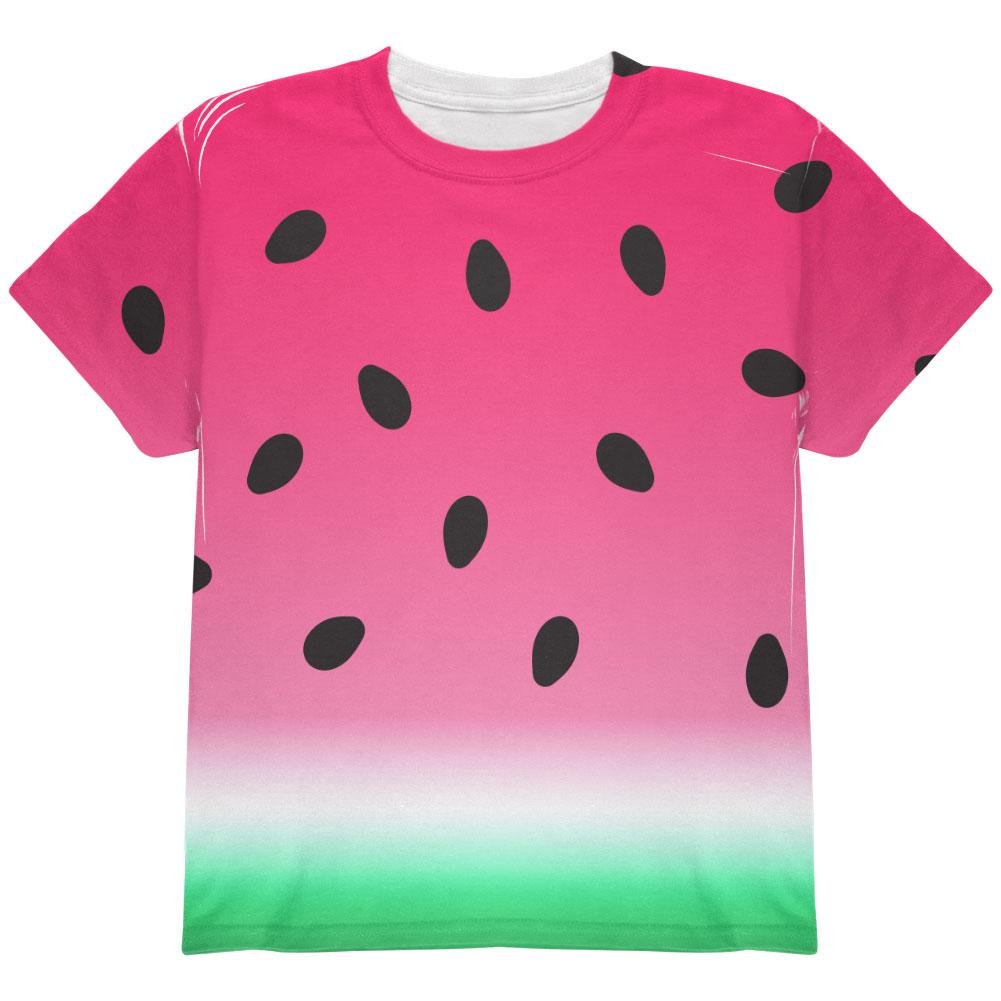 Summer Sun Watermelon Ombre Costume All Over Youth T Shirt Youth T-Shirts Old Glory LG Multi 