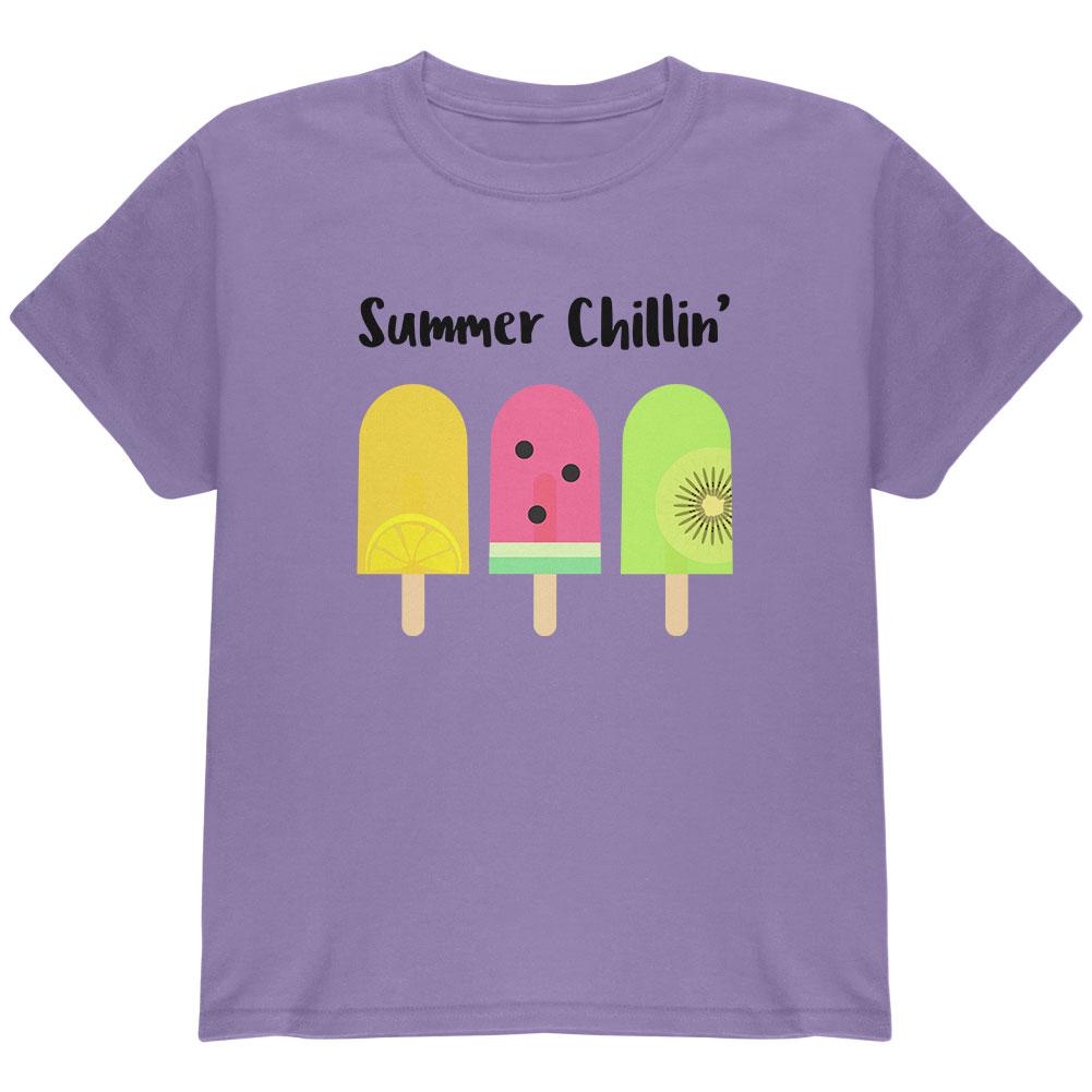 Summer Sun Ice Pop Summer Chillin Youth T Shirt Youth T-Shirts Old Glory LG Purple 