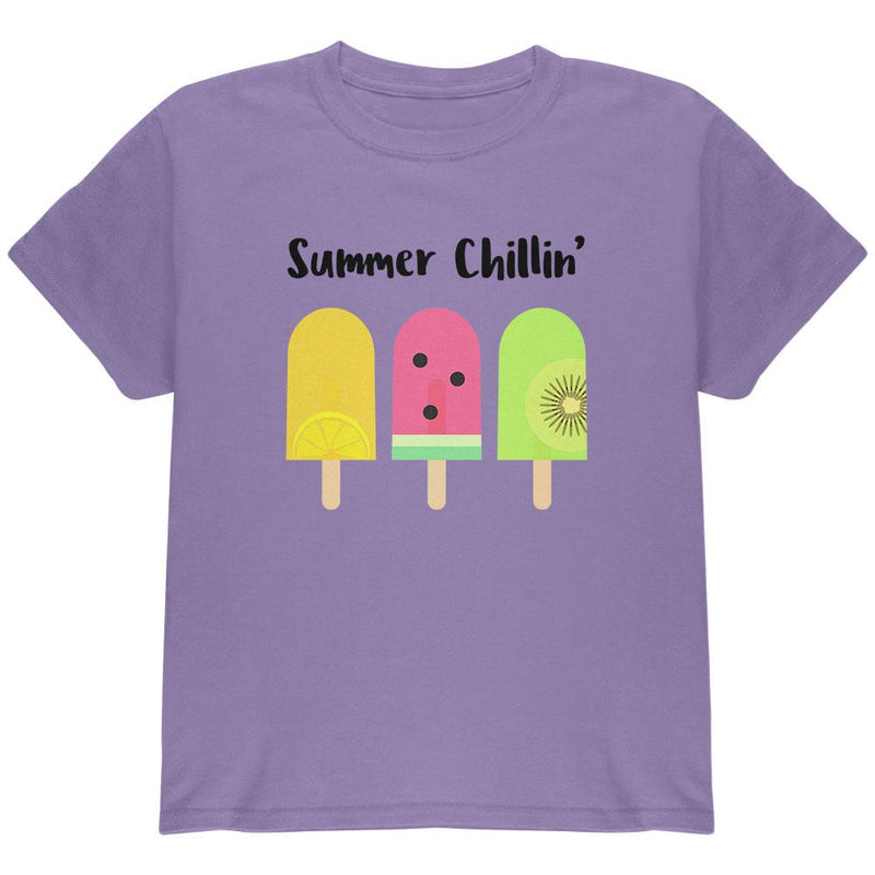 Summer Sun Ice Pop Summer Chillin Youth T Shirt Youth T-Shirts Old Glory LG Purple 