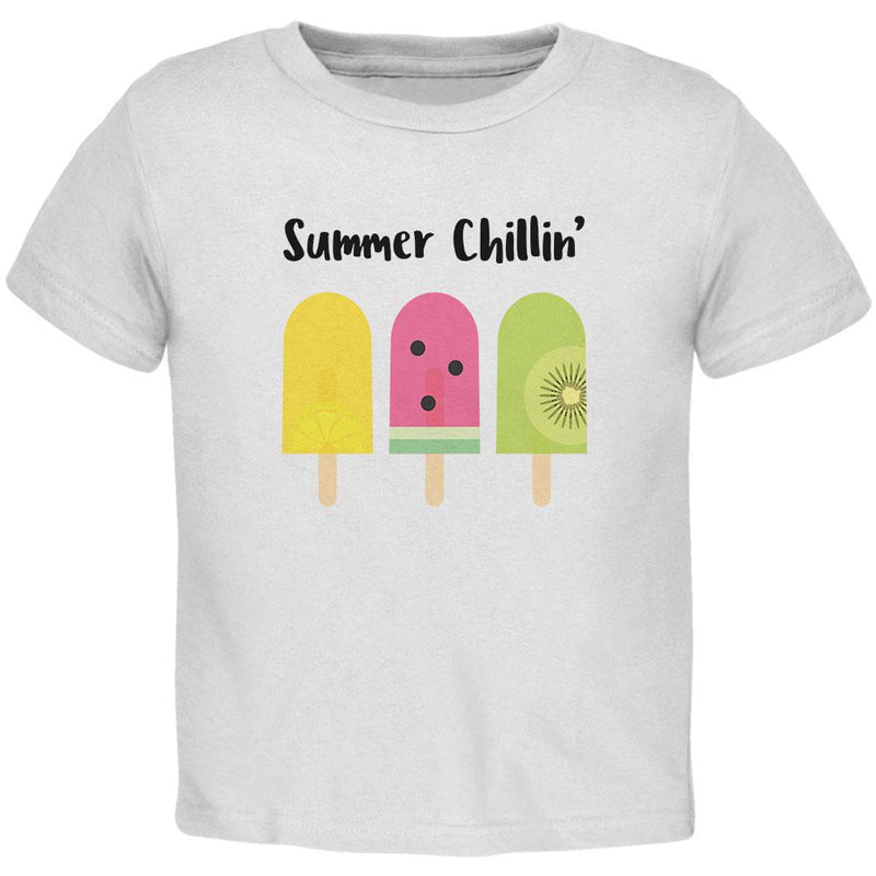 Summer Sun Ice Pop Summer Chillin Toddler T Shirt Toddler T-Shirts Old Glory 2T White 