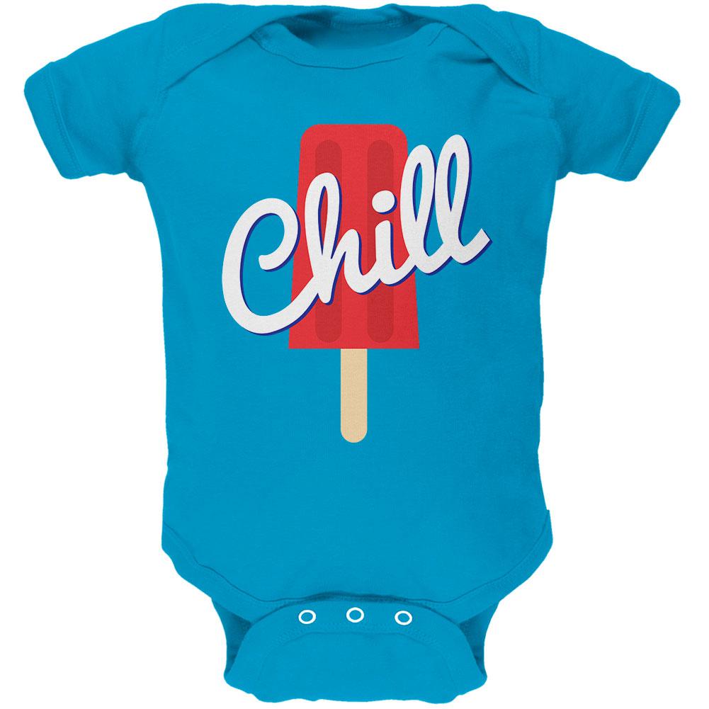 Summer Sun Ice Pop Chill Soft Baby One Piece Baby One Piece Old Glory 0-3M Turquoise 