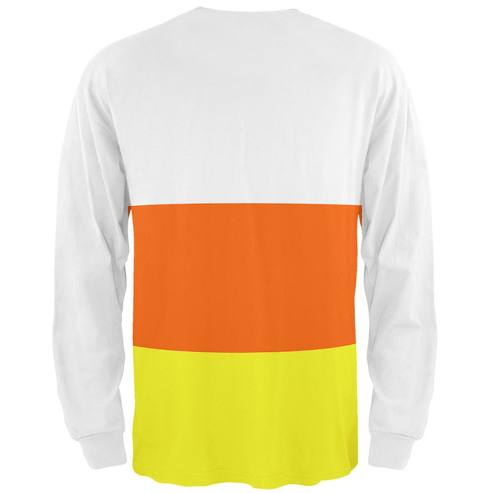 Halloween Candy Corn Costume All Over Mens Long Sleeve T Shirt Men's Long Sleeves Old Glory   