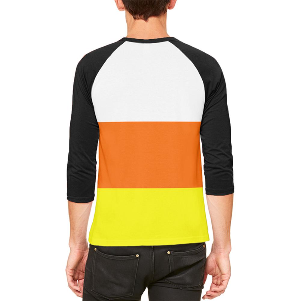 Halloween Candy Corn Costume Mens Raglan T Shirt Men's T-Shirts Old Glory   