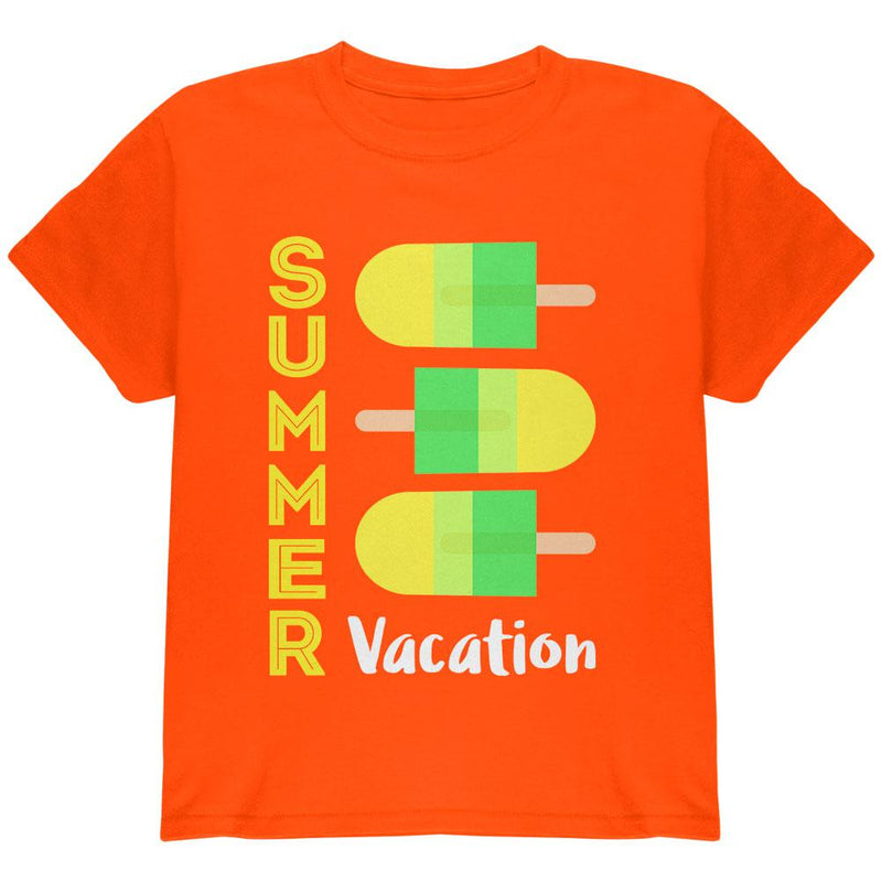 Summer Sun Ice Pop Summer Vacation Youth T Shirt Youth T-Shirts Old Glory LG Orange 