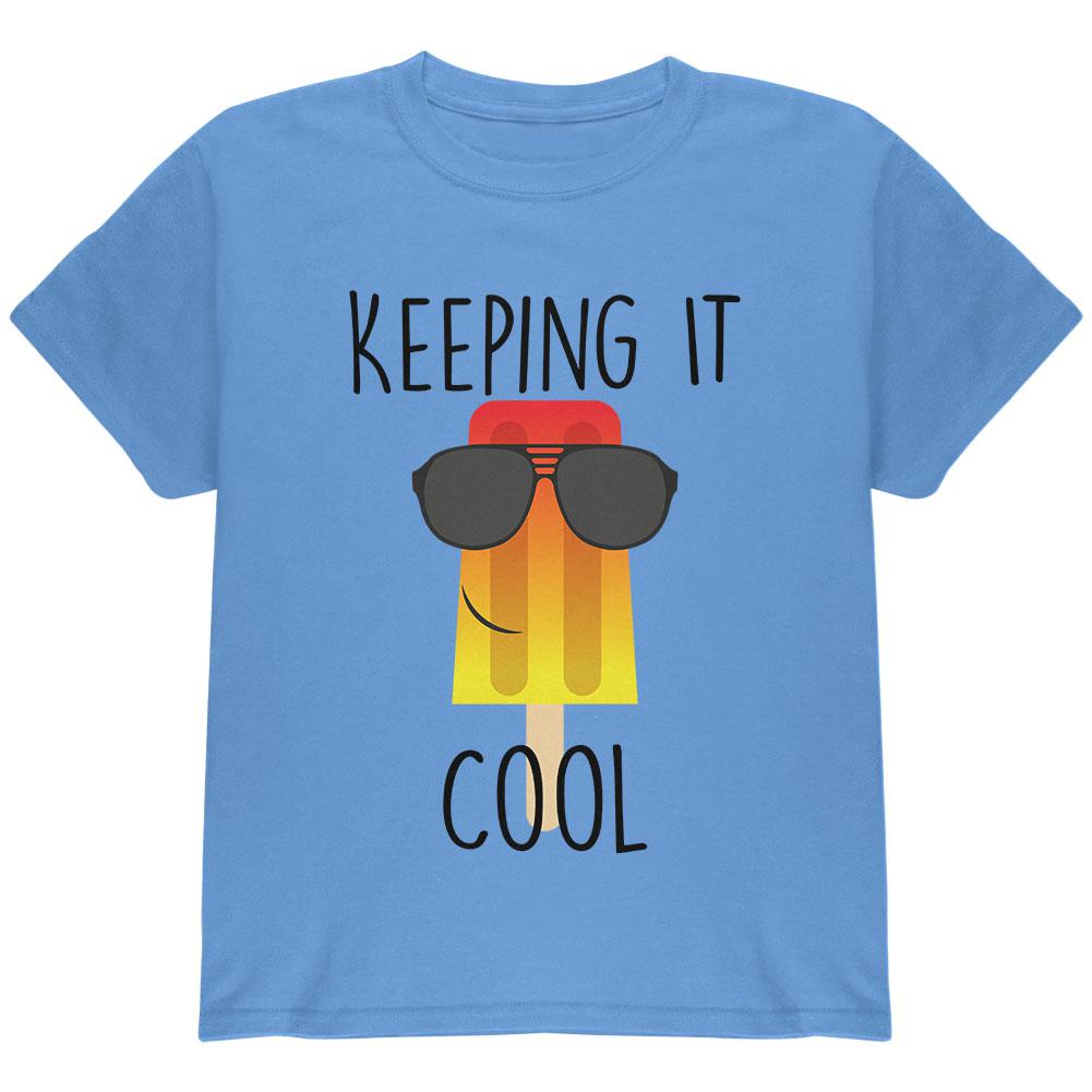 Summer Sun Ice Pop Keeping it Cool Youth T Shirt Youth T-Shirts Old Glory LG Blue 