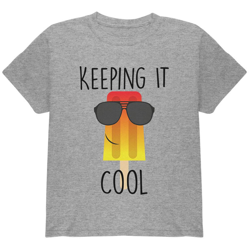 Summer Sun Ice Pop Keeping it Cool Youth T Shirt Youth T-Shirts Old Glory LG Grey 