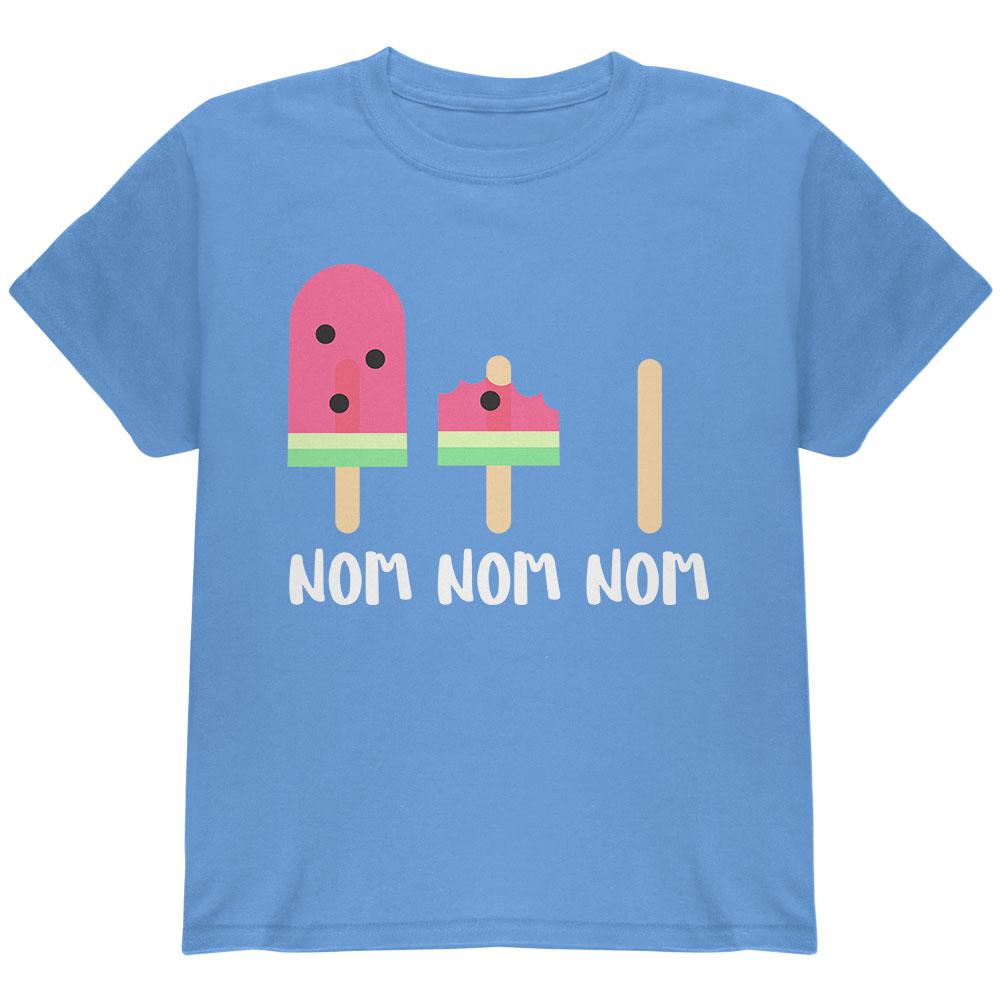 Summer Sun Ice Pop Watermelon Nom Nom Nom Youth T Shirt Youth T-Shirts Old Glory LG Blue 