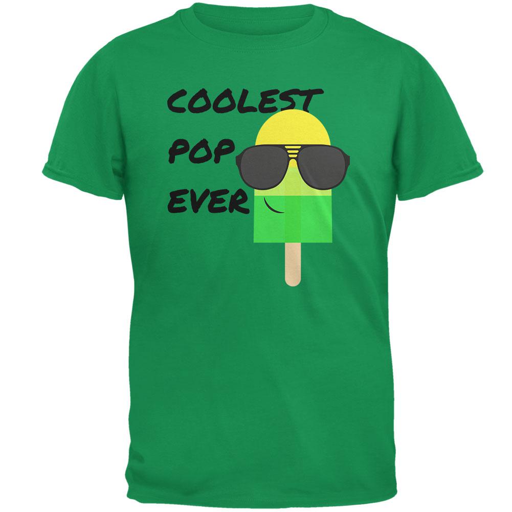 Father's Day Summer Sun Ice Pop Coolest Pop Ever Mens T Shirt Men's T-Shirts Old Glory 2XL Green 