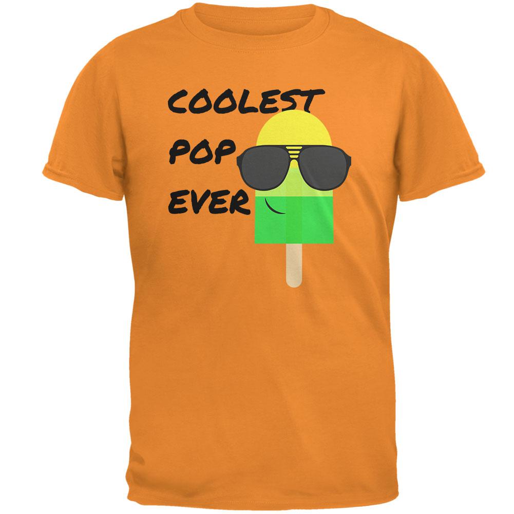 Father's Day Summer Sun Ice Pop Coolest Pop Ever Mens T Shirt Men's T-Shirts Old Glory 2XL Orange 