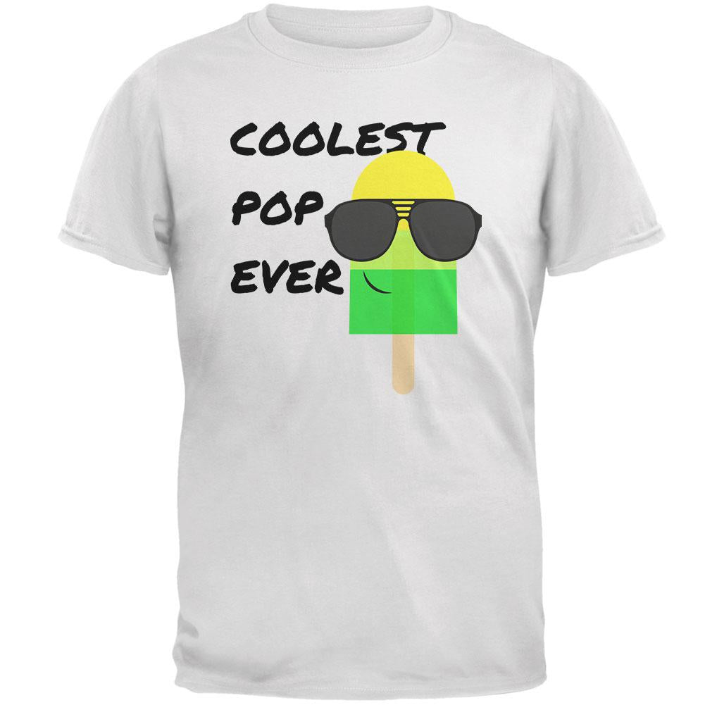 Father's Day Summer Sun Ice Pop Coolest Pop Ever Mens T Shirt Men's T-Shirts Old Glory 2XL White 