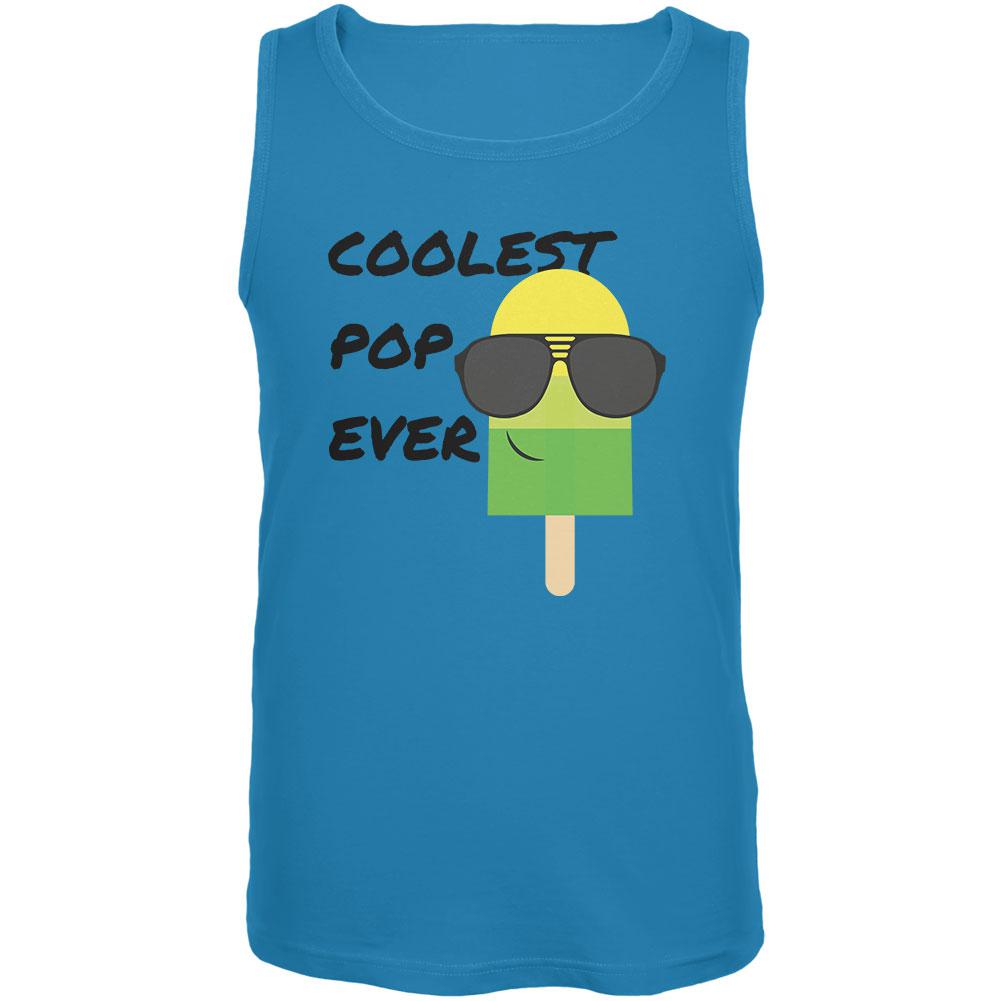 Father's Day Summer Sun Ice Pop Coolest Pop Ever Mens Tank Top Men's Tank Tops Old Glory LG Blue 