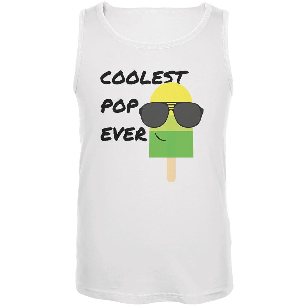 Father's Day Summer Sun Ice Pop Coolest Pop Ever Mens Tank Top Men's Tank Tops Old Glory 2XL White 