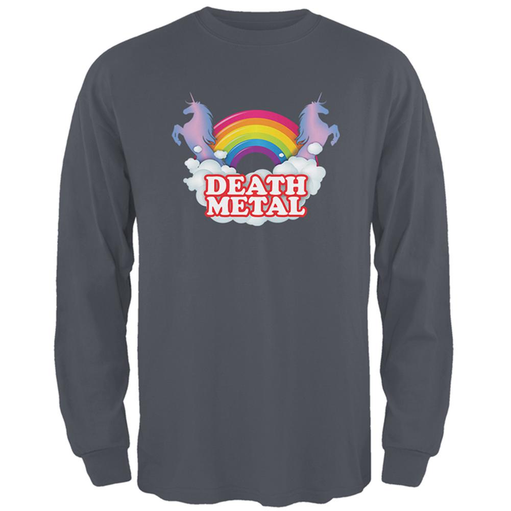 Death Metal Rainbow Mens Long Sleeve T Shirt Men's Long Sleeves Old Glory 2XL Charcoal 