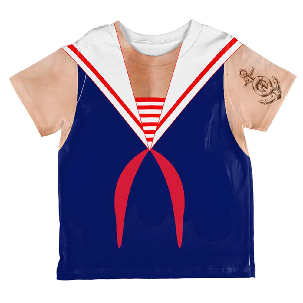 Halloween Costume Sailor Man Costume All Over Toddler T Shirt Toddler T-Shirts Old Glory 2T Multi 