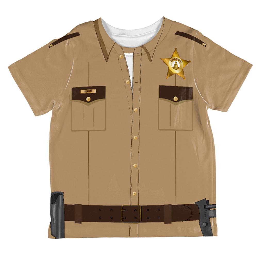 Halloween Costume Sheriff Costume All Over Toddler T Shirt Toddler T-Shirts Old Glory 2T Multi 