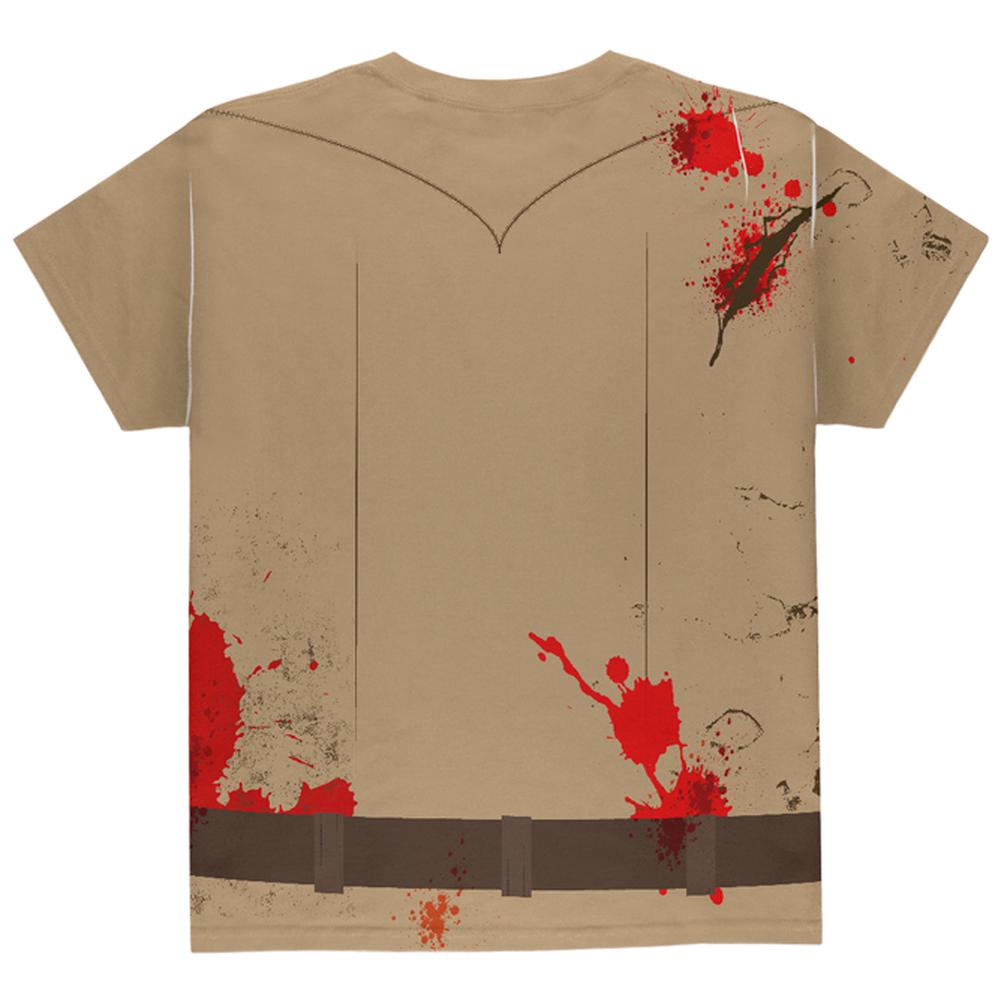 Halloween Costume Zombie Grime Sheriff Walker All Over Youth T Shirt Youth T-Shirts Old Glory   