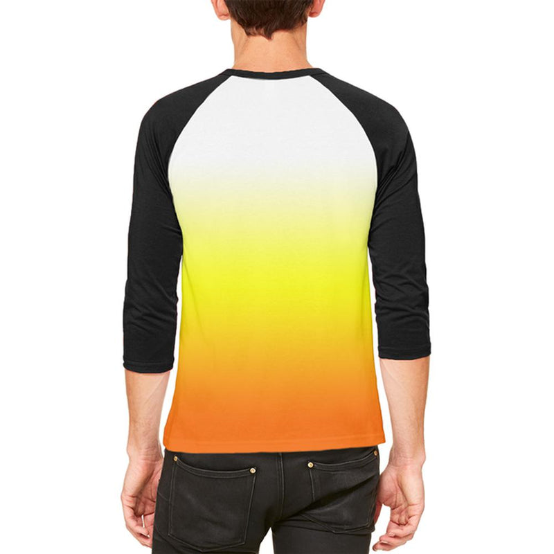 Halloween Candy Corn Ombre Costume Mens Raglan T Shirt Men's T-Shirts Old Glory   