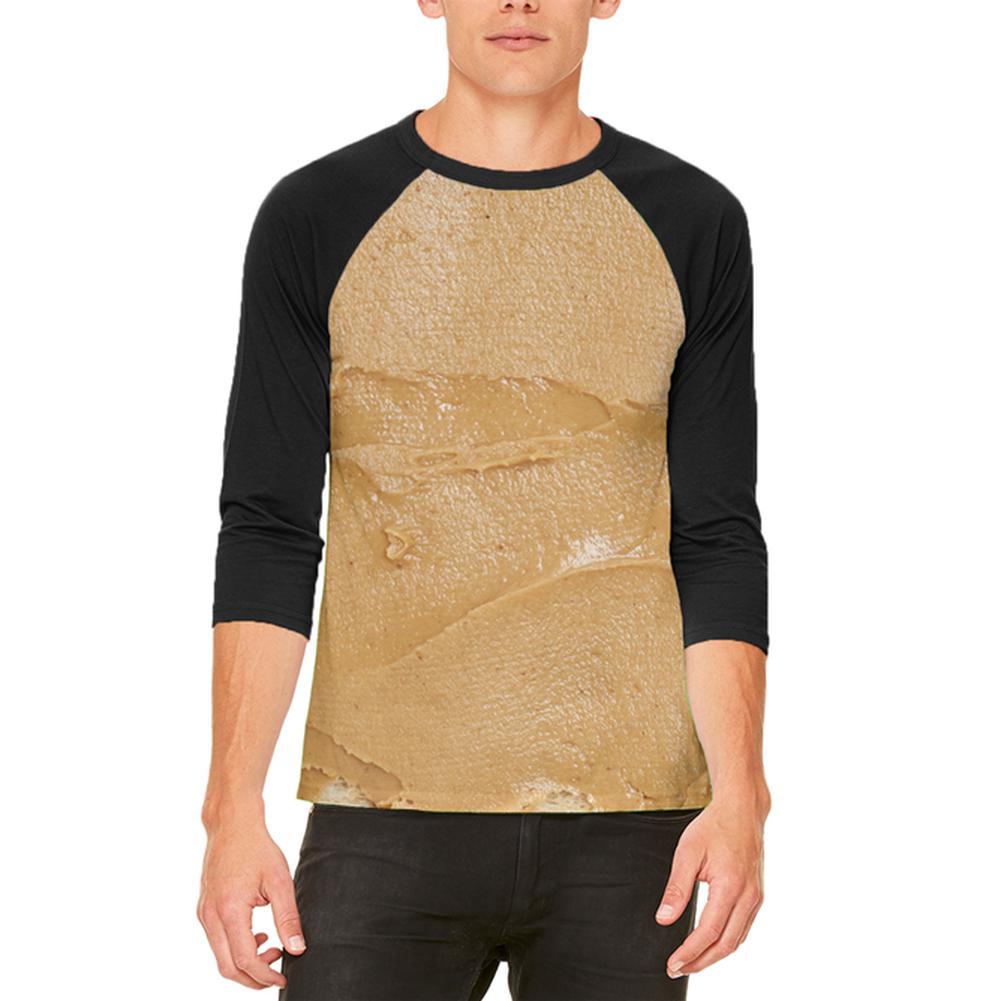 Halloween Peanut Butter PB Sandwich Costume Mens Raglan T Shirt Men's T-Shirts Old Glory 2XL White 