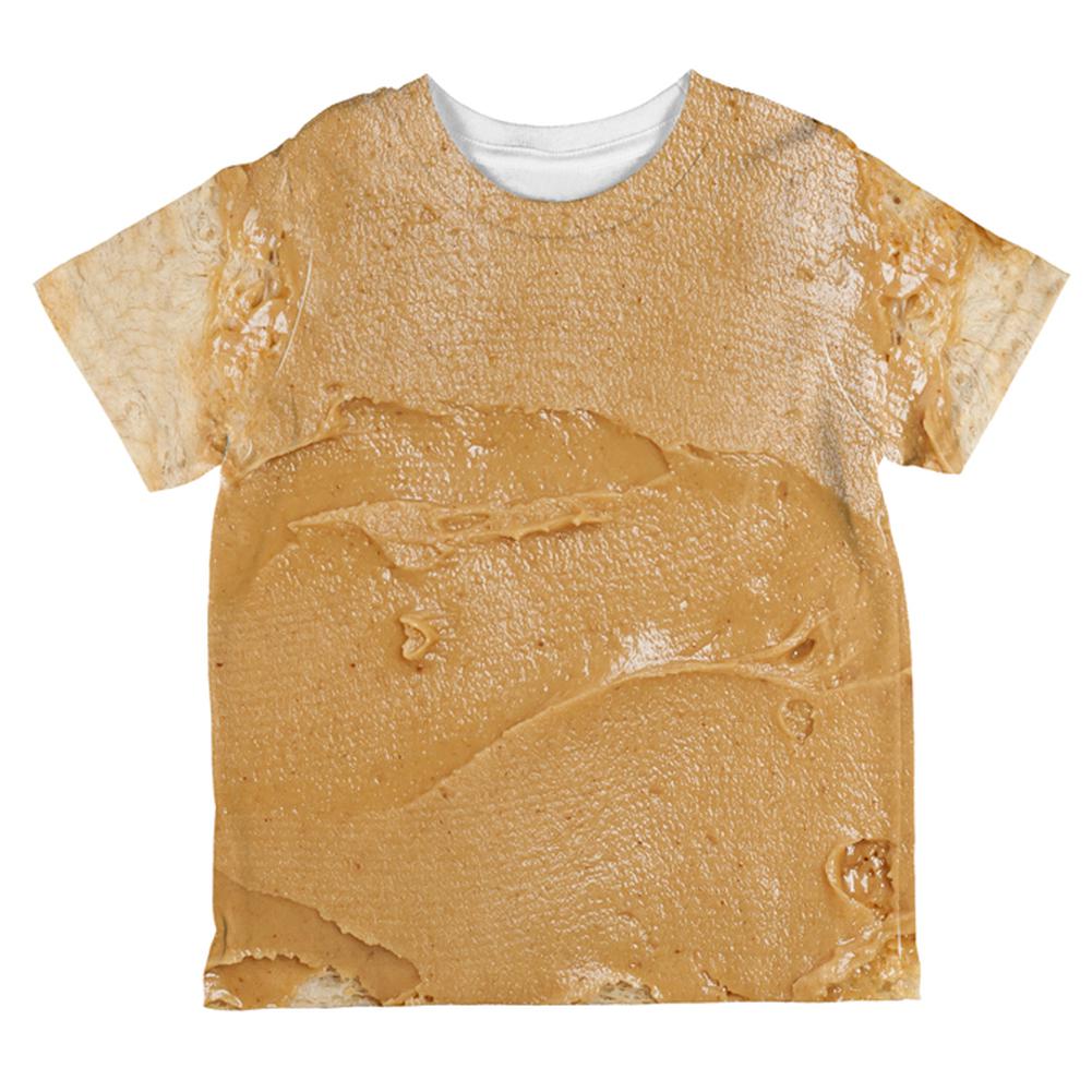 Halloween Costume Peanut Butter PB Sandwich Costume All Over Toddler T Shirt Toddler T-Shirts Old Glory 2T Multi 