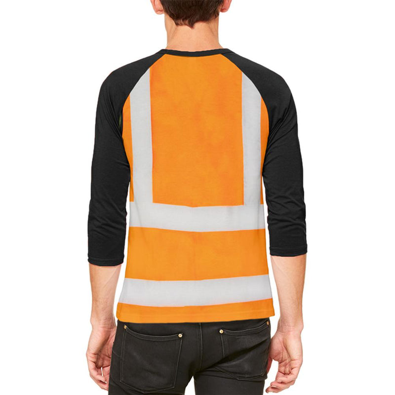 Halloween Costume Road Worker Construction Vest Costume Mens Raglan T Shirt Men's T-Shirts Old Glory   