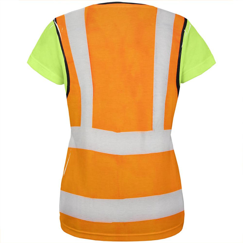 Halloween Costume Road Worker Construction Vest Costume All Over Womens T Shirt Women's T-Shirts Old Glory   