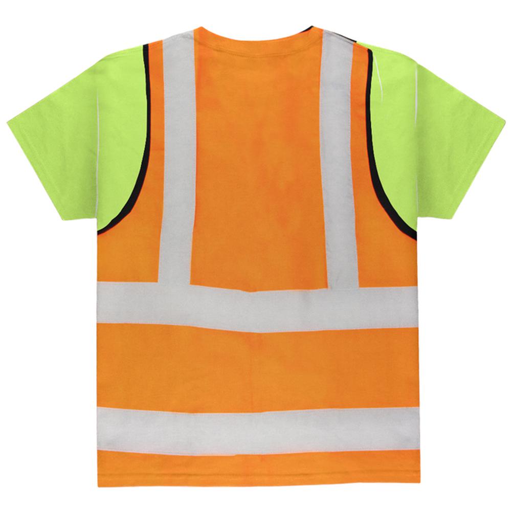 Halloween Costume Road Worker Construction Vest Costume All Over Youth T Shirt Youth T-Shirts Old Glory   