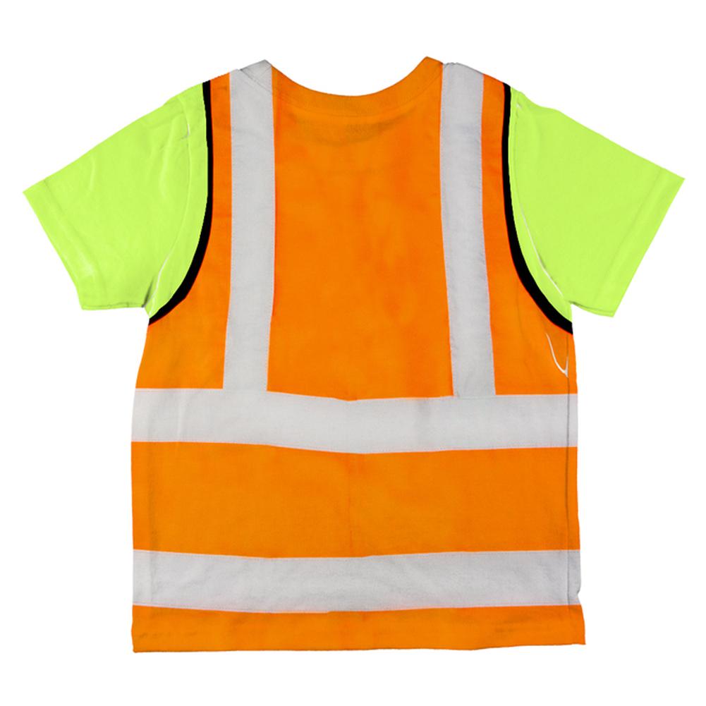 Halloween Costume Road Worker Construction Vest Costume All Over Toddler T Shirt Toddler T-Shirts Old Glory   