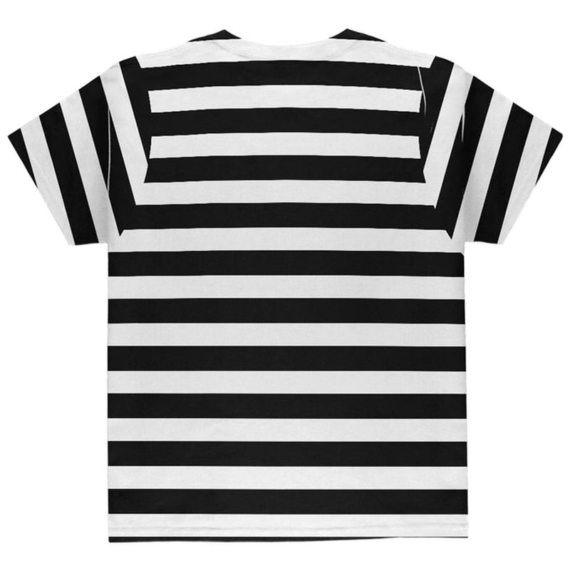 Halloween Prisoner Old Time Striped Costume All Over Youth T Shirt Youth T-Shirts Old Glory   