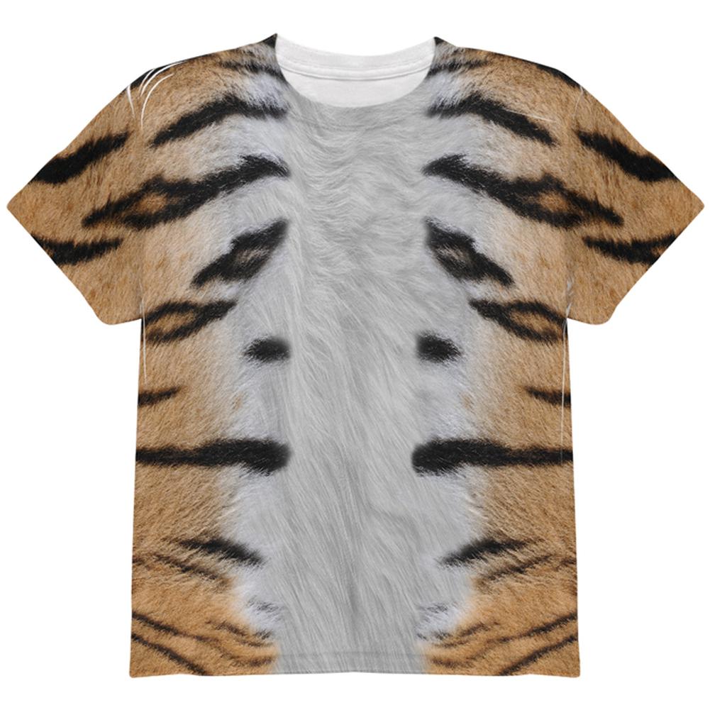 Halloween Tiger Costume All Over Youth T Shirt Youth T-Shirts Old Glory YLG Multi 