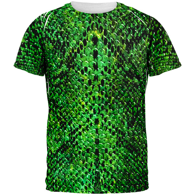 Halloween Green Snake Snakeskin Costume All Over Mens T Shirt Men's T-Shirts Old Glory 2XL Multicolor 