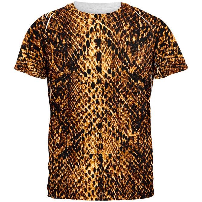 Halloween Desert Brown Snake Snakeskin Costume All Over Mens T Shirt Men's T-Shirts Old Glory 2XL Multi 